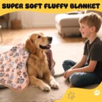 4 Pack Premium Soft Pet Blankets Washable, 23" x 16" Flannel Blankets for Dog Puppy Cat, Brown/Pink/White/Coffee - Image 6