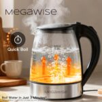 MEGAWISE Electric Kettle 1.8L, High Power Fast Boiling Hot Water Boiler, Auto Shut-Off, BPA-Free Food-Grade Material, Tea Kettle for Kitchen Home Office Coffee Tea - Image 3