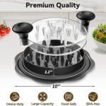 Ukeetap 10" Pro Chicken Shredder Tool Twist Large for Kitchen, BPA-Free Food-Safe Meat Grinder, Visible Chicken Breast Meat Shredder with Strong Anti-Slip Bottom & Ergonomic Handle, Black - Image 3