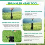 Sprinkler Head Tool Compatible with RAIN Bird, Hold Up Tool with Bubble Level & Sprinkler Rotor Tool & Spray Head Pull up Tools, Sprinkler Adjustment Tool for Lawn Irrigation System Repair - Image 3
