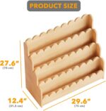 SpaceAid 4-Tier Scalloped Bookshelf, Montessori Bookcase for Toddlers, Wooden Book Shelf Organizer Display Furniture for Kids Rooms, Playroom, Nursery and Classroom, 29.6“ Wide, Natural - Image 3