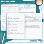 Clever Fox Self-Care Journal – Daily Reflection Notebook – Mental Health & Personal Development Planner, Meditation & Mood Log, A5 (Aquamarine) - Image 4