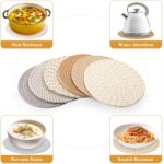 Billbotk 8" Trivets for Hot Dishes, Hot pots and Pans, 6 Heat Resistant Hot Pads, Pot Holders for Kitchen, Hot Plate Mats for Table, Kitchen Decor for Counter, Home Essentials, Farmhouse(Boho) - Image 5