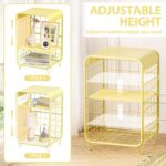APEXCHASER Cute Nightstand,Metal Side Table,3-Tier Modern End Table with Storage, Small Coffee Tables for Small Spaces,Coffee Table for Living Room, Bedroom,Dorm,Yellow - Image 5