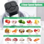 Qinkada Food Processor, 500W Powerful Meat Grinder, 14Cup Stainless Steel Bowl, 3 Speed Modes 4 Bi-Level Blades for Onion, Meat, Nuts, Fruit, Garlic, Vegetable, Baby Food - Image 3