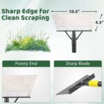 Garden Flat Shovel - Floor Scraper, 60" Multifunctional Garden Cleaning Shovels, Heavy Duty Floor Scrapers Long Handle,Metal Weeding Scraper for Lawn Edging, Snow Ice Removal,Snow Ice Scraper - Image 3