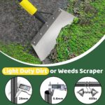 Garden Flat Shovel - Floor Scraper, 60" Multifunctional Garden Cleaning Shovels, Heavy Duty Floor Scrapers Long Handle,Metal Weeding Scraper for Lawn Edging, Snow Ice Removal,Snow Ice Scraper - Image 4