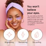 grace & stella Retinol Under Eye Patches for Puffy Eyes & Dark Circles - Restoring Gel Under Eye Masks with Hyaluronic Acid - Birthday Gifts for Women, Bachelorette Party Favors (Purple, 24 Pairs) - Image 4