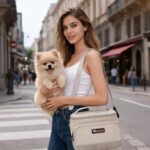 Modoker Dog Travel Bag Organizer for Supplies with 2 Food Containers, 2 Collapsible Bowls & Feeding Mat, Airline Approved Dog Travel Accessories Duffel Bag for Weekend Trips, Camping & Beach, Beige - Image 3