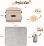 Modoker Dog Travel Bag Organizer for Supplies with 2 Food Containers, 2 Collapsible Bowls & Feeding Mat, Airline Approved Dog Travel Accessories Duffel Bag for Weekend Trips, Camping & Beach, Beige - Image 4