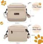Modoker Dog Travel Bag Organizer for Supplies with 2 Food Containers, 2 Collapsible Bowls & Feeding Mat, Airline Approved Dog Travel Accessories Duffel Bag for Weekend Trips, Camping & Beach, Beige - Image 5