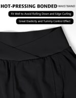 Blooming Jelly Women's Workout Shorts Athletic Running Shorts Crossover High Waisted Gym Shorts with Zipper Pockets - Image 5