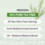 Mediheal Essential Face Mask [Teatree] Calming Moisutre 10 pcs. with 99% Purity Teatree for Intensive Soothing, Deep Hydration - suitable for acne-prone skin - Vegan Formula Korean Sheet Mask - Image 4