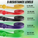 WHATAFIT Resistance Bands,Pull Up Assist Bands Set with Handles, Exercise & Workout Bands with Door Anchor for Men & Women – Home Fitness Equipment for Strength Training, Stretching - Image 3