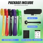 WHATAFIT Resistance Bands,Pull Up Assist Bands Set with Handles, Exercise & Workout Bands with Door Anchor for Men & Women – Home Fitness Equipment for Strength Training, Stretching - Image 4