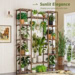 GENTINGBRO Plant Stand Indoor Outdoor 62.2“ Tall Plant Shelf Large Tiered Flower Stands for Multiple Display Wood Hanging Planter Holder for Living Room Garden Balcony Patio Decor - Image 3