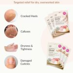 Epielle Hydrating Hand & Foot Masks, Relieve and Soften Dry, Overworked Skin, Self Care Gifts for Women, Spa Kit, Mothers Day Gifts, 6 Moisturizing Gloves & 6 Moisturizing Socks - Image 5