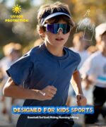 KALIYADI Kids Polarized Sunglasses Youth-Baseball-Sunglasses: Boys Girls Sport Running UV400 Protection Sun Glasses Age 6-14 - Image 3