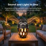 ANERIMST for Dad, Outdoor Bluetooth Speakers with LED Torch Light – Wireless & Waterproof Speaker for Garden, Patio, 360° Sound, 24-Hour Playtime for Men (Black) - Image 3
