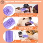 Dog Toothbrush Finger Toothbrush Dogs Tooth Brushing Kit 4Pack Dogs Finger Toothbrushes for Dog Teeth Cleaning& Dental Care Doges Tooth Brush Pet Toothbrush - Image 4