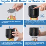 LOVE MOMENT Electric Mason Jar Vacuum Sealer Kit for Wide Mouth and Regular Mouth Mason Jars - Image 4