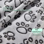 Stuffed® Premium Soft Dog Blanket Washable, 40"x32" Cat Blanket for Indoor Cats Large Medium Small Dog Puppy Essentials (Grey) - Image 3