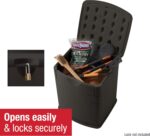 Rubbermaid Small Resin Outdoor Storage Deck Box (19 Gal) Weather Resistant Brown Deck Organization for Home/Small Garden Tools/Grilling Accessories/Pool Supplies - Image 4