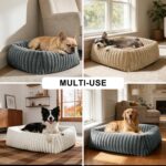 FURTIME Dog Bed for Small Dogs, Washable Orthopedic Dog Bed with Removable Cover, Rectangle Soft Calming Sleeping Puppy Bed Durable Pet Cuddler with Anti-Slip Bottom, Grey, S (20"x19"x6") - Image 4