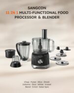Sangcon Smoothie Blender and Food Processor Combo for Kitchen, 600W Vegetable Chopper with 2 x 8-Cup Bowls, 11-in-1 Food Chopper for Slicing, Shredding, Mixing, Purees & Dough, Shakes, BPA-Free - Image 3