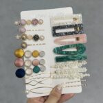 Mehayi 20 PCS Macaron Pearl Acrylic Resin Fashion Hair Clips Set, Cute Hair Barrettes Bobby Pins, Boho Fancy Hairpin Accessories Headwear Styling Tools, Gifts for Women Girls Decorative Wedding - Image 3