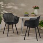 Christopher Knight Home Davina Outdoor Dining Chair (Set of 2), Polypropylene, Black - Image 3