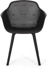 Christopher Knight Home Davina Outdoor Dining Chair (Set of 2), Polypropylene, Black - Image 4