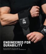 Gymreapers Weightlifting Wrist Wraps (IPF Approved) Professional Quality Wrist Support with Heavy Duty Thumb Loop - Best Wrap for Powerlifting Competition, Strength Training, Bodybuilding - Image 4