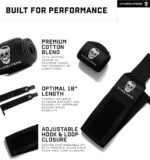 Gymreapers Weightlifting Wrist Wraps (IPF Approved) Professional Quality Wrist Support with Heavy Duty Thumb Loop - Best Wrap for Powerlifting Competition, Strength Training, Bodybuilding - Image 7