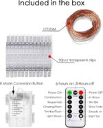 LECLSTAR 50 LED Photo Clips String Lights, 17ft with Remote - 8 Modes Fairy Lights to Clip on Pictures, Photos, Cards - Image 4