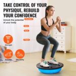 VEVOR Half Exercise Ball Trainer, 23/26 inch Balance Ball Trainer, 1500lbs Capacity Stability Ball, Yoga Ball with Resistance Bands & Foot Pump, Strength Fitness Ball for Home Gym Full Body Workout - Image 4