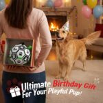 QDAN Dog Toys Dog Balls, World Cup Dog Soccer Ball with Straps, Dog Birthday, Herding Ball, Durable Balls for Small Medium Pet, Puppy Outdoor Toy (6 Inch) - Image 4
