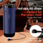VSITOO S5 heated travel mug,16oz, Auto-Sensing AI Heats Drinks To 120-150°F Hands-Free. Temperature Control for All Cars, Perfect for Home/Office/Travel/Outdoor, Ideal Gift for Coffee Lovers - Blue - Image 3