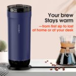 VSITOO S5 heated travel mug,16oz, Auto-Sensing AI Heats Drinks To 120-150°F Hands-Free. Temperature Control for All Cars, Perfect for Home/Office/Travel/Outdoor, Ideal Gift for Coffee Lovers - Blue - Image 4