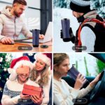 VSITOO S5 heated travel mug,16oz, Auto-Sensing AI Heats Drinks To 120-150°F Hands-Free. Temperature Control for All Cars, Perfect for Home/Office/Travel/Outdoor, Ideal Gift for Coffee Lovers - Blue - Image 6