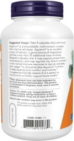 NOW Foods Supplements, Red Mineral Algae Plus Vitamin D-2, Joint Health*, 180 Veg Capsules - Image 4