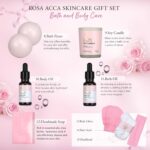 30pcs Mothers Day Gift, Rose Facial Skin Care Set for Women, Gifts for Women, Spa Gifts Basket Set, Face Cream, Serum, Shower Accessories, Bath and Body & Facial Kit, Birthday, Christmas, Valentine's - Image 8