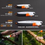 REXBETI Folding Saw, Heavy Duty 11 Inch Extra Long Blade Hand Saws for Wood Camping, Dry Wood Pruning Saws With Hard Teeth, Quality SK-5 Steel, Gifts for men - Image 3
