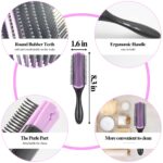 10Pcs Natural Hair Detangling Brush Set with Sleep Bonnet for Curly, Afro, African Black 3a to 4c Hair - Faster Detangling on Wash Days - Image 3