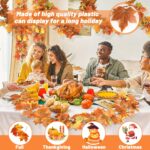 Helimoto 11.8FT Fall Garland 2 Pack for Mantle, Home & Indoor Decorations, Thanksgiving Decor, Autumn Garland for Outdoor Display Orange - Image 5