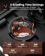 AIRMSEN Grind & Brew Coffee Maker with Built-in Grinder (2026 Model) - Single-Serve, Compatible with K-Cup Pods & Ground, 1000W Fast 6-14oz Brewer, Descaling Alert, Touchscreen & 50oz Removable Tank - Image 3