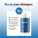 Rosemary and Biotin Shampoo for Thinning Hair - Vegan Volumizing Shampoo for Fine Hair with B Vitamins Argan Oil & Tea Tree Essential Oil - Paraben Silicone and Sulfate Free Vegan Formula (16 Fl Oz) - Image 4