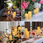 YOROXRG Set of 24 Waterproof Outdoor Flameless Candles, LED Candles with 4 Remote and Timer,(H 4" 5" 6" x D 2.2"),for Christmas,Halloween,Wedding,Festival - Image 3