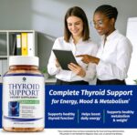 1 Body Thyroid Support Supplement for Women and Men, Selenium with Iodine, Zinc, B12, Ashwagandha and L-Tyrosine, Supports Hormone Health, Energy and Metabolism, 30 Day Supply - Image 4