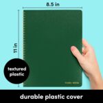 PAPERAGE Undated Daily Planner & To Do List Notepad (Dark Green), 8.5 in x 11 in, Spiral Bound Planner Notebook for Work, School or Home, 104 Lined Pages With Date Tracker for Plans & Notes - Image 3